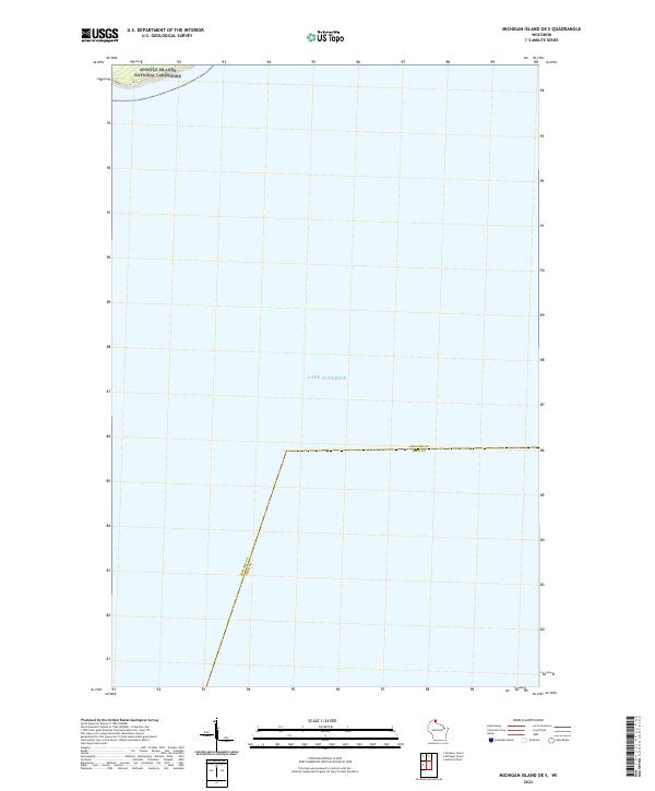 Michigan Island OE S topographic map thumbnail