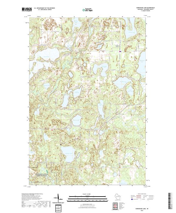 Horseshoe Lake topographic map thumbnail