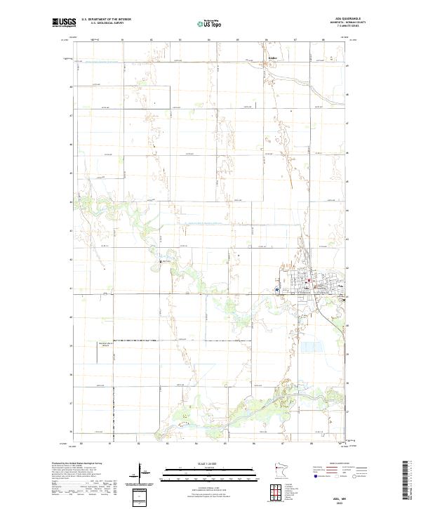Ada topographic map thumbnail