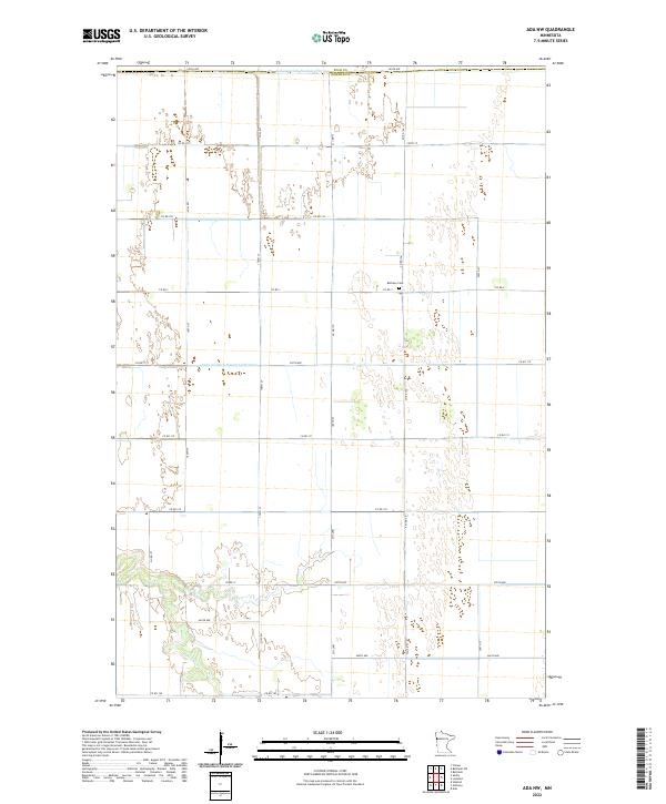 Ada NW topographic map thumbnail