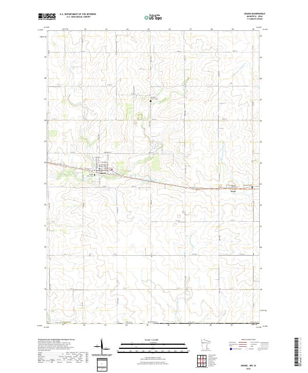Adams topographic map thumbnail