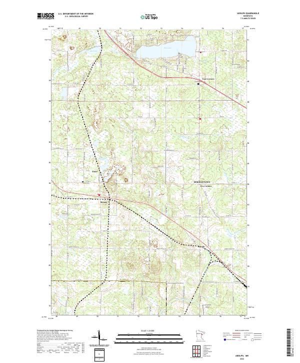 Adolph topographic map thumbnail