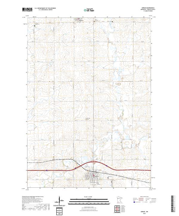 Adrian topographic map thumbnail