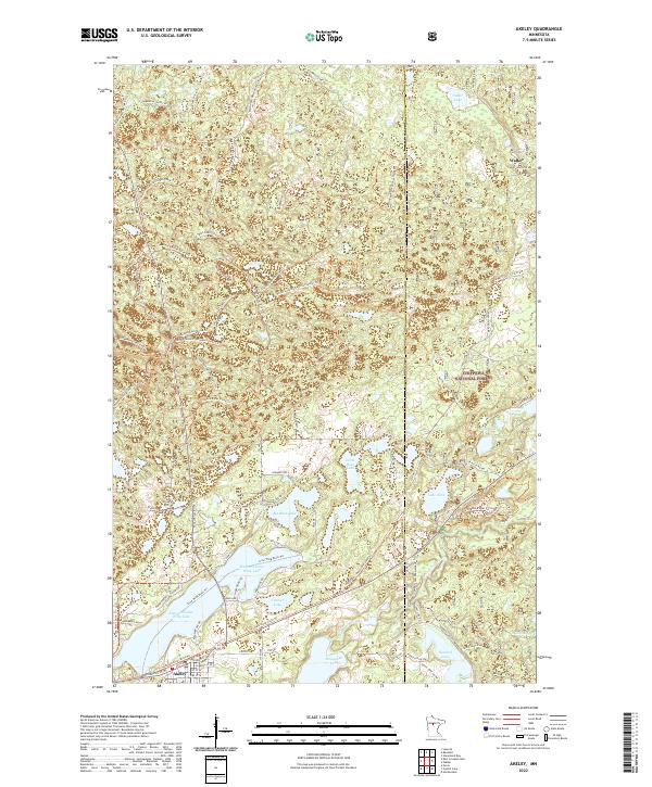 Akeley topographic map thumbnail