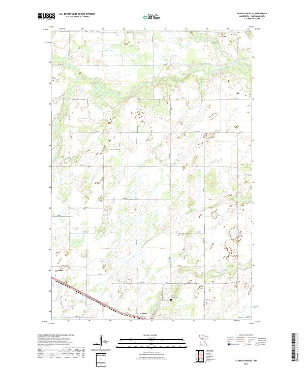 Aldrich North topographic map thumbnail
