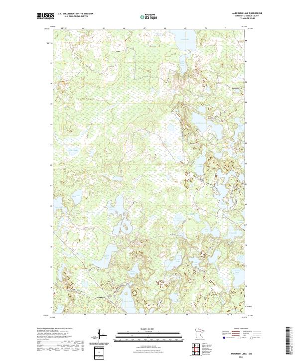 Anderson Lake topographic map thumbnail