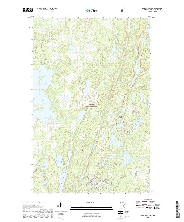 Angleworm Lake topographic map thumbnail