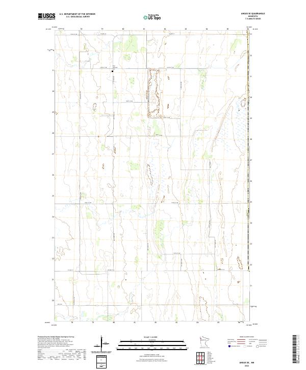 Angus SE topographic map thumbnail