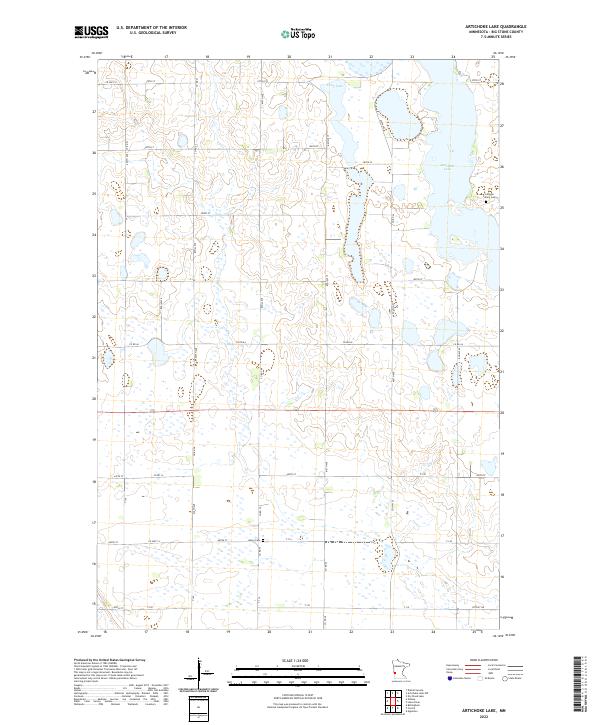 Artichoke Lake topographic map thumbnail