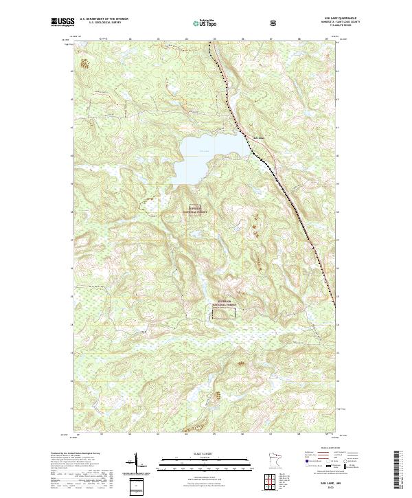 Ash Lake topographic map thumbnail