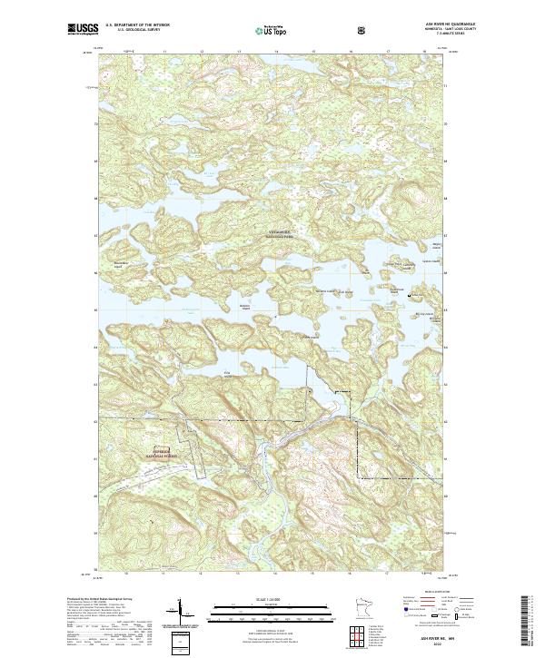 Ash River NE topographic map thumbnail