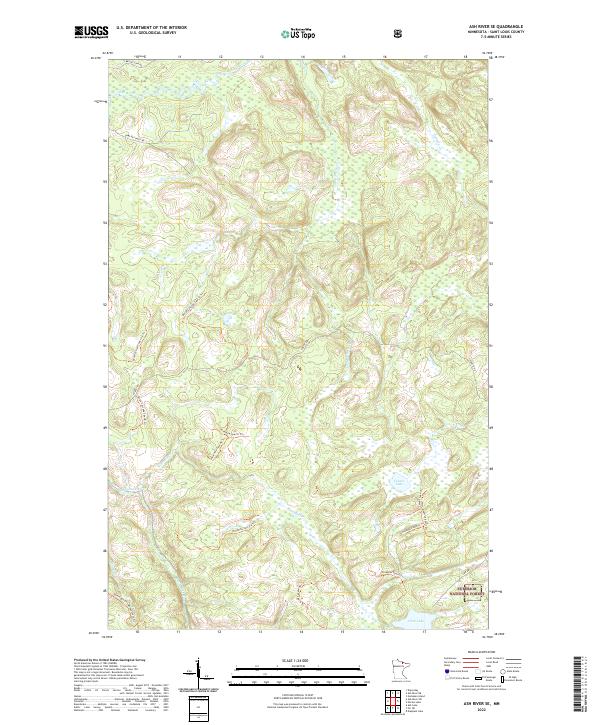 Ash River SE topographic map thumbnail