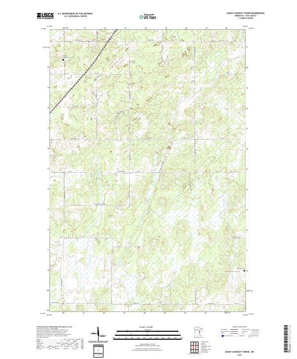 Askov Lookout Tower topographic map thumbnail