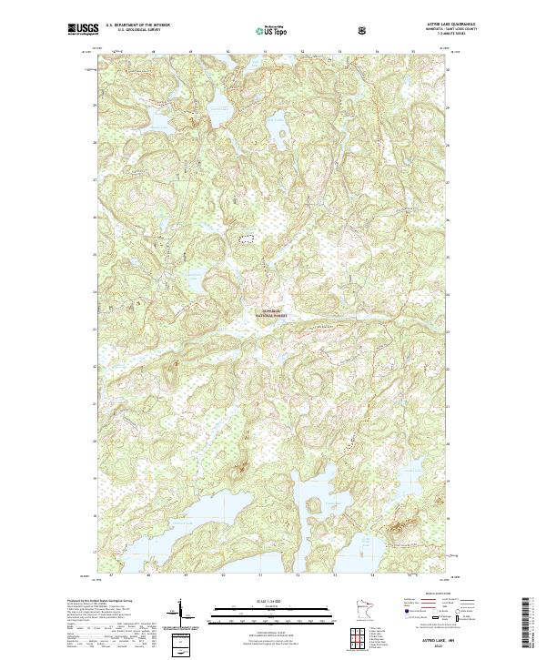 Astrid Lake topographic map thumbnail
