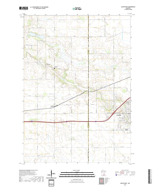 Austin West topographic map thumbnail