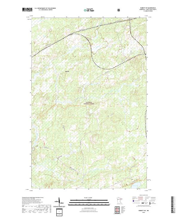 Babbitt SW topographic map thumbnail