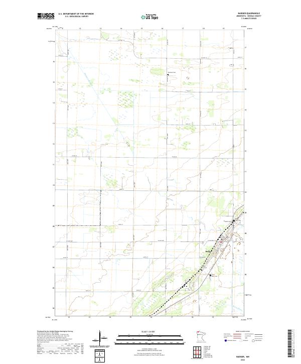 Badger topographic map thumbnail