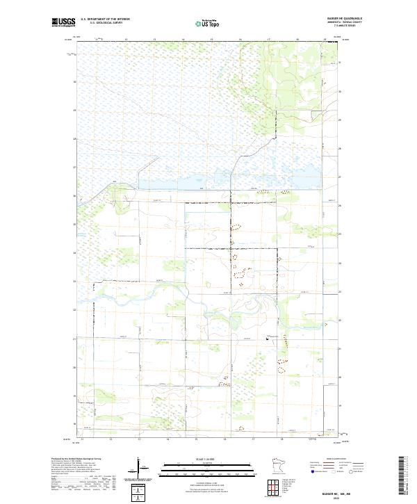 Badger NE topographic map thumbnail