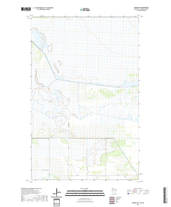 Badger NW topographic map thumbnail