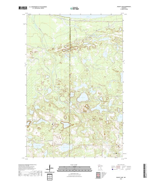 Bagley Lake topographic map thumbnail