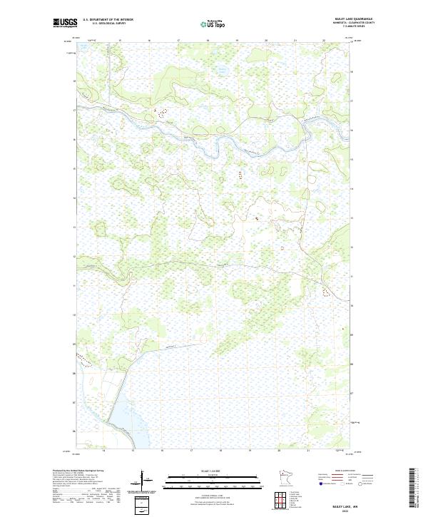 Bailey Lake topographic map thumbnail