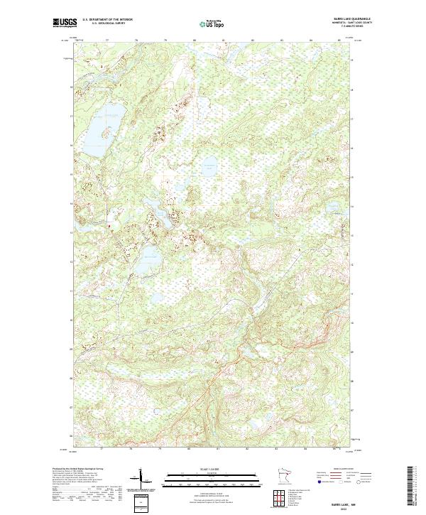 Barrs Lake topographic map thumbnail