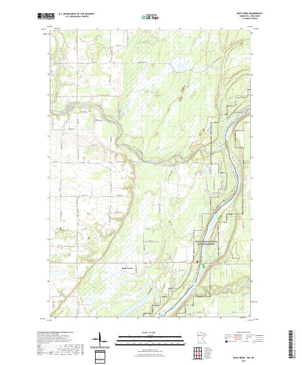 Bass Creek topographic map thumbnail