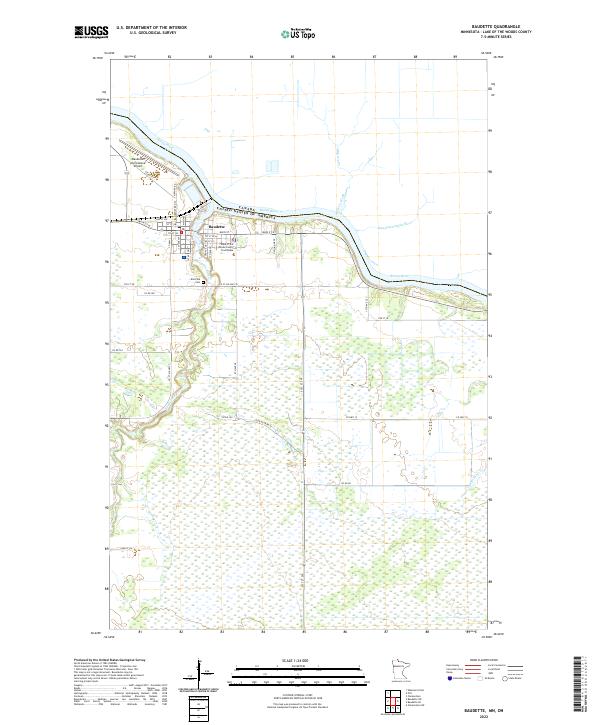 Baudette topographic map thumbnail