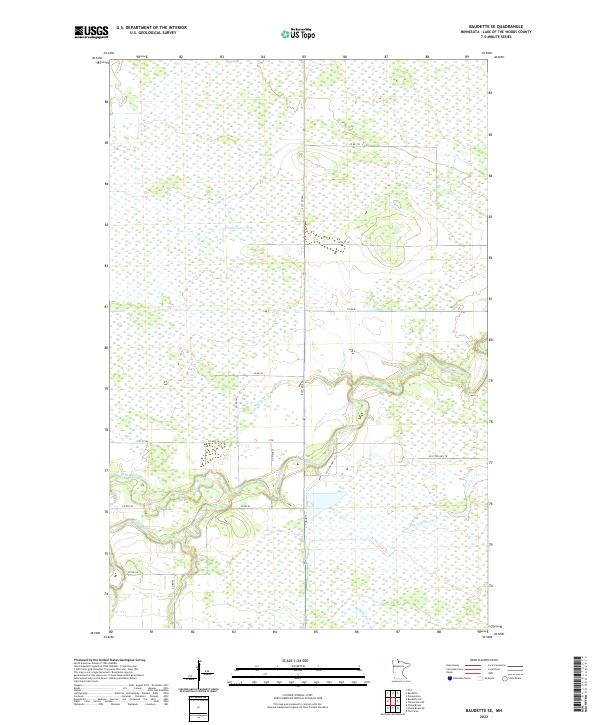 Baudette SE topographic map thumbnail