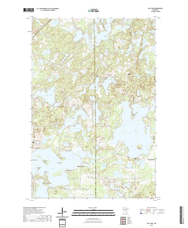 Bay Lake topographic map thumbnail