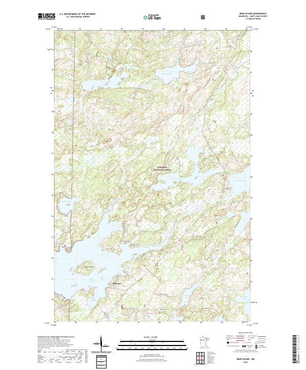 Bear Island topographic map thumbnail