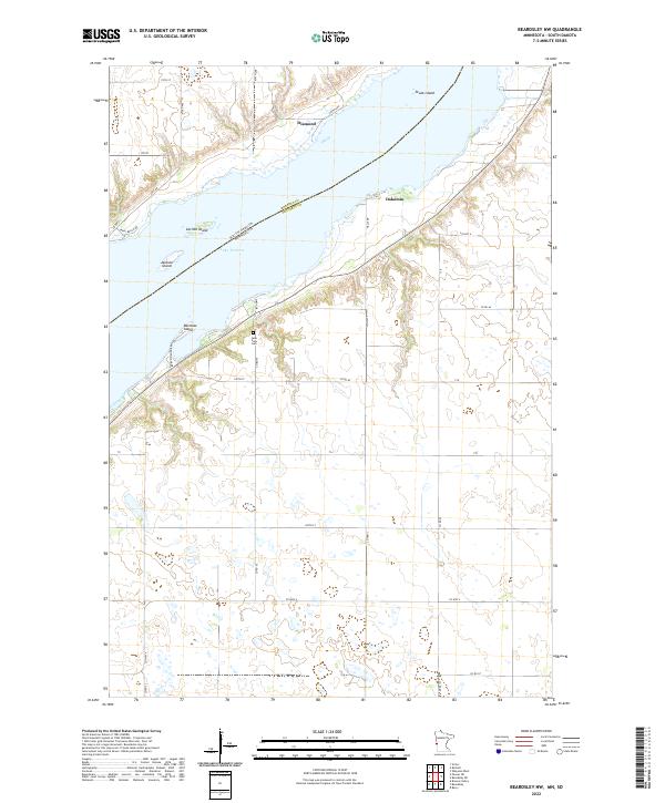 Beardsley NW topographic map thumbnail