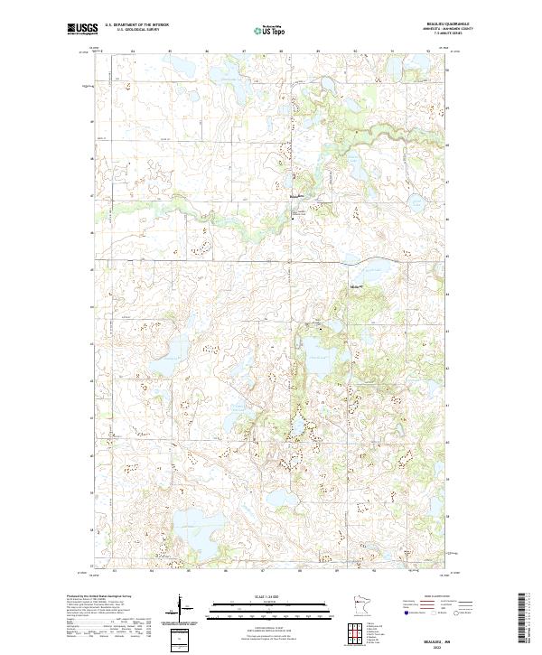 Beaulieu topographic map thumbnail