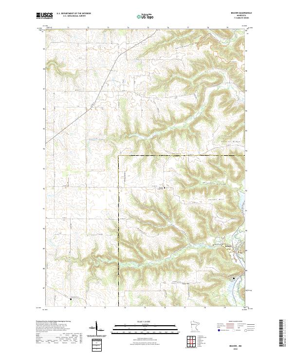 Beaver topographic map thumbnail