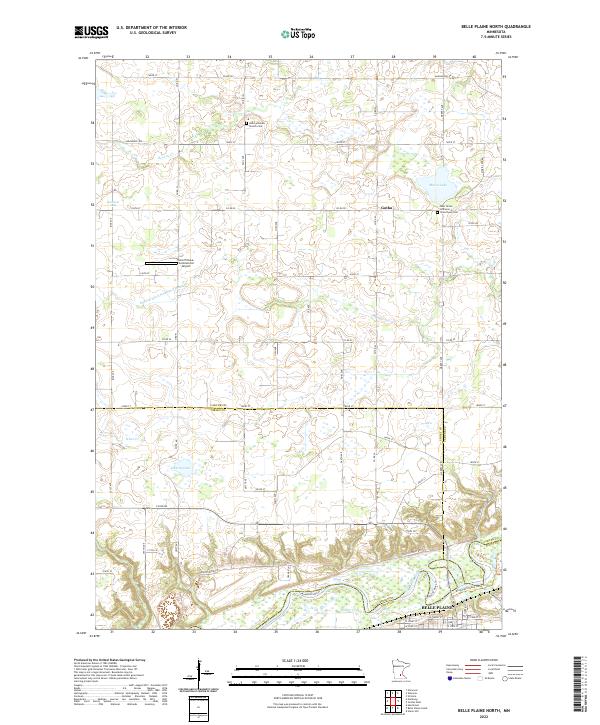 Belle Plaine North topographic map thumbnail