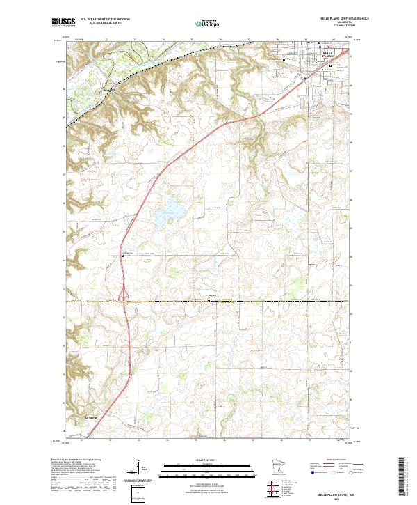 Belle Plaine South topographic map thumbnail