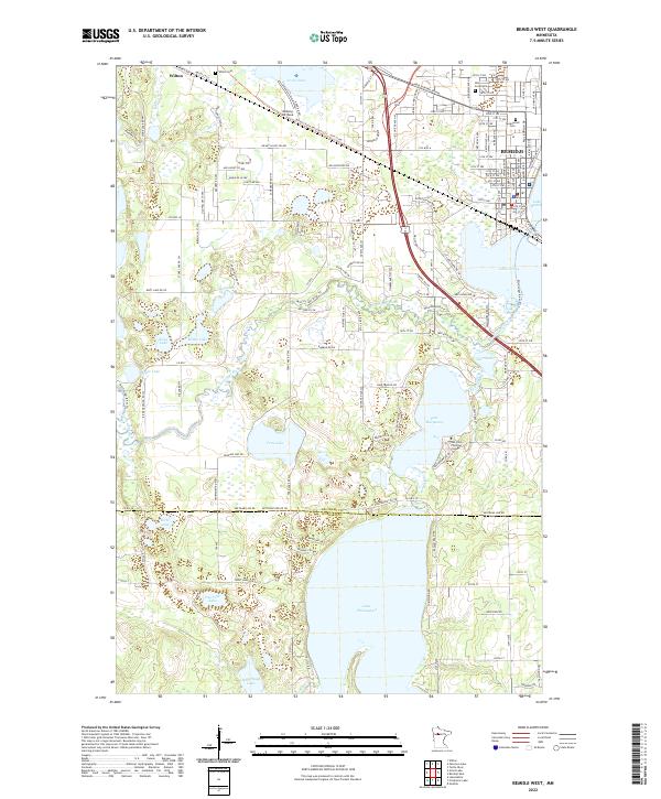 Bemidji West topographic map thumbnail