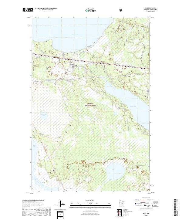 Bena topographic map thumbnail