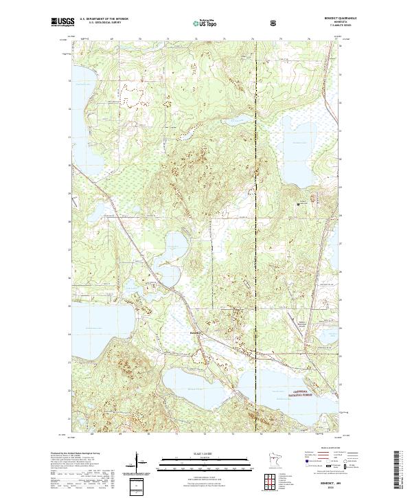 Benedict topographic map thumbnail