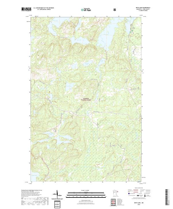 Beth Lake topographic map thumbnail