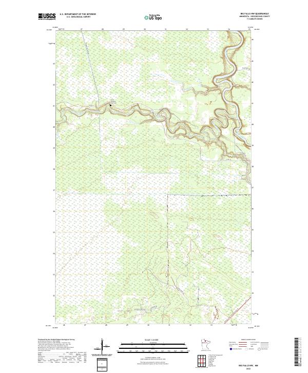 Big Falls NW topographic map thumbnail