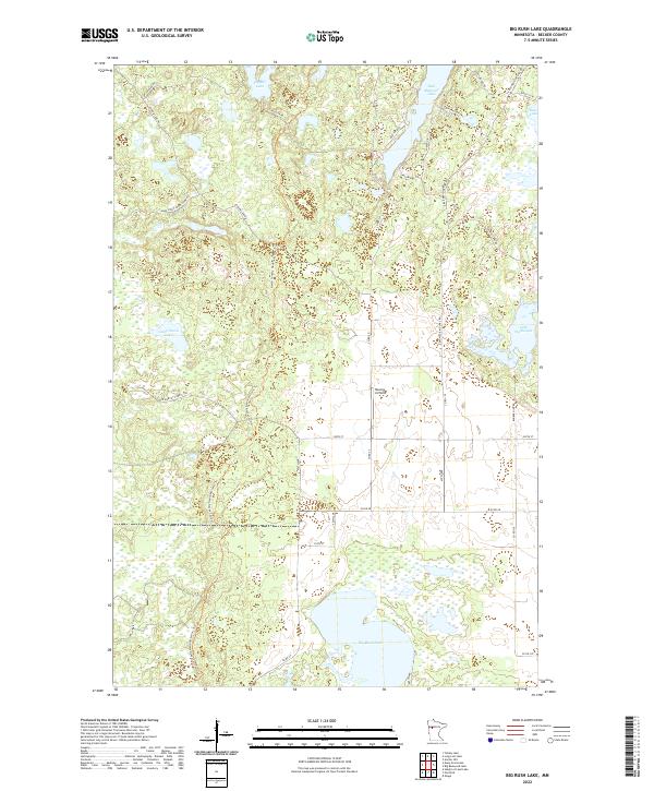 Big Rush Lake topographic map thumbnail