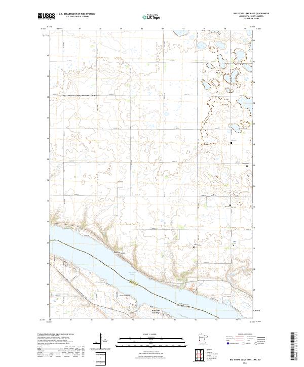 Big Stone Lake East topographic map thumbnail