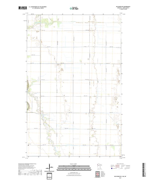 Big Woods NE topographic map thumbnail