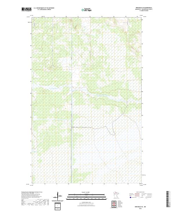 Birchdale SE topographic map thumbnail