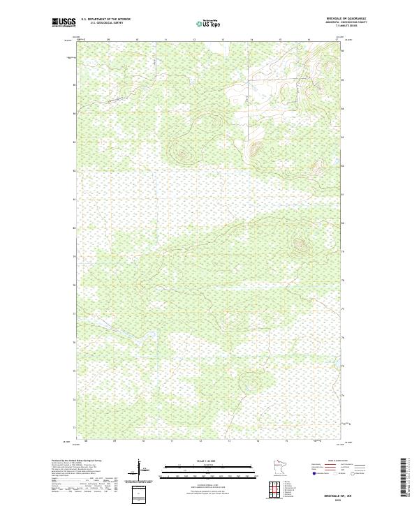 Birchdale SW topographic map thumbnail