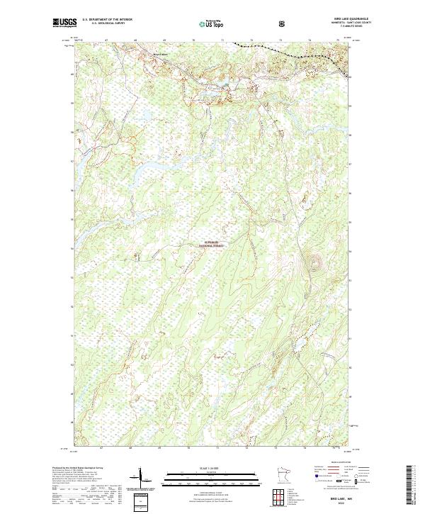 Bird Lake topographic map thumbnail