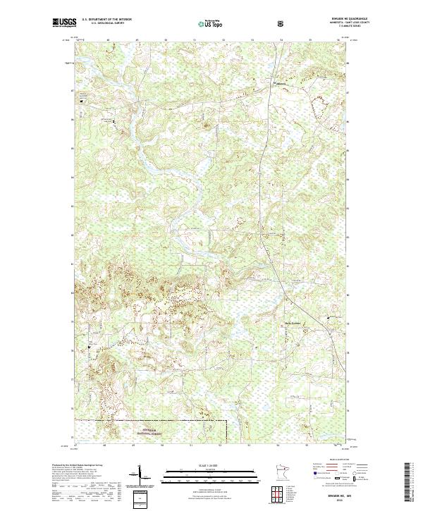 Biwabik NE topographic map thumbnail