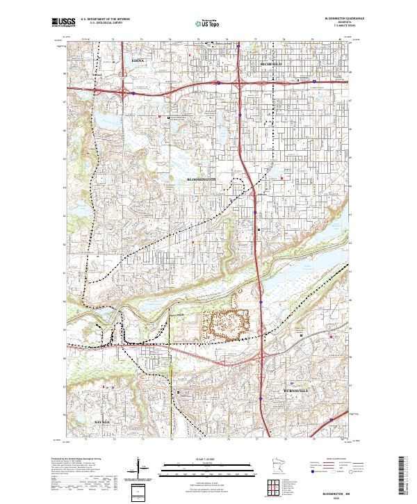 Bloomington topographic map thumbnail