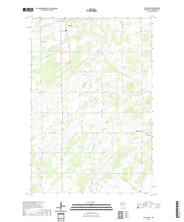 Blue Grass topographic map thumbnail